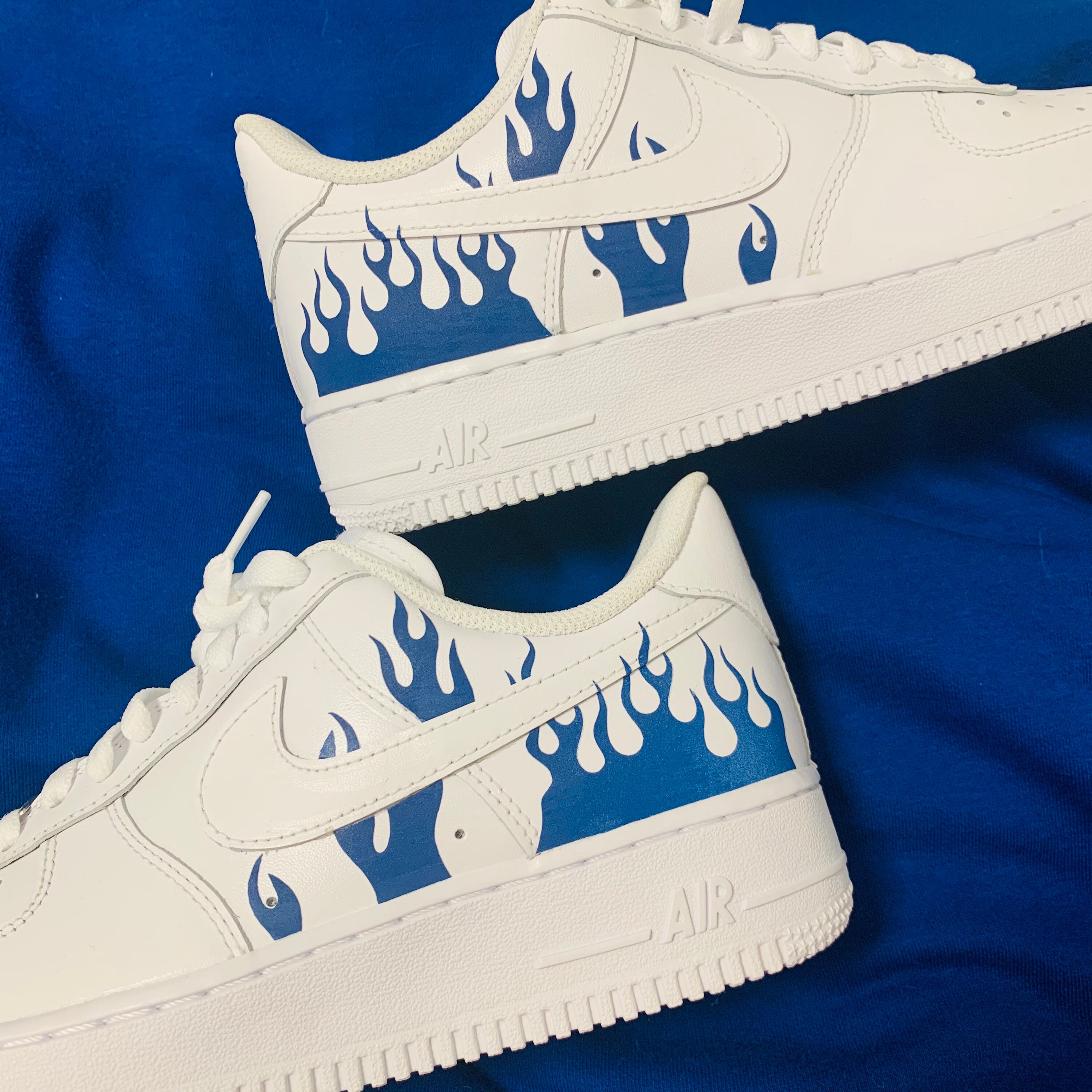 air force 1 reflective blue