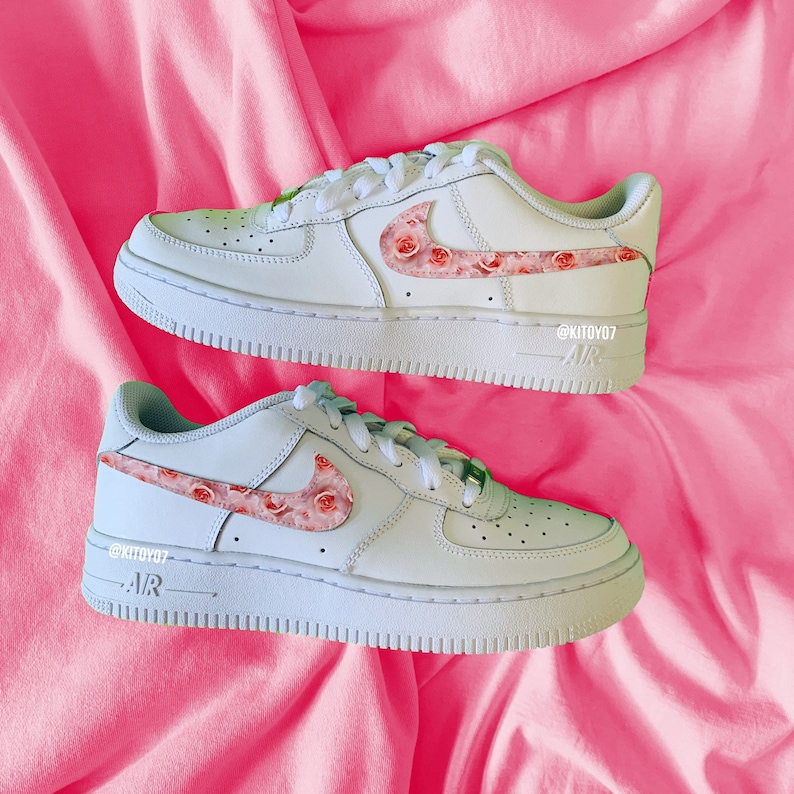 air force 1 rosa swoosh