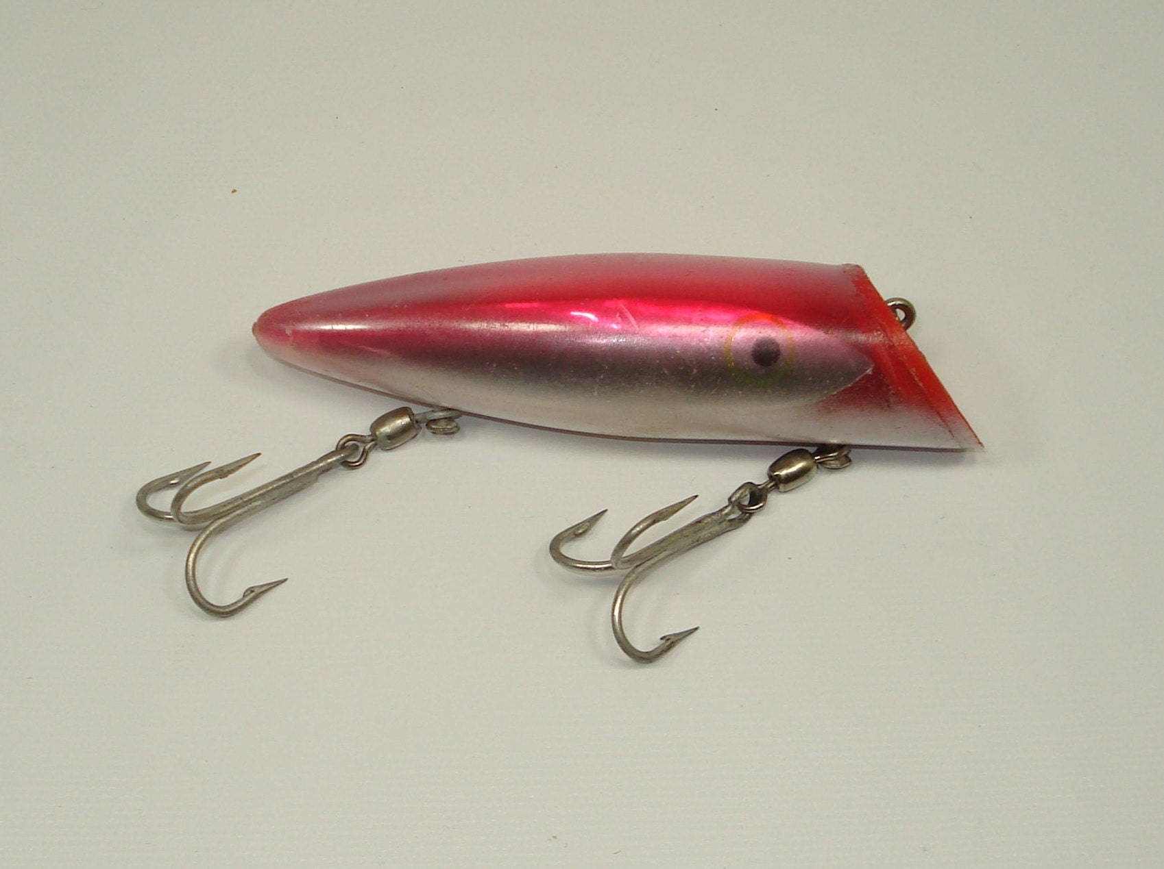 Macs Squid Vintage Collectible Fishing Lure Pink Stripes Antique