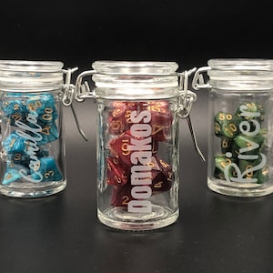 Personalized Dice Display Resealable Jar (JAR ONLY)