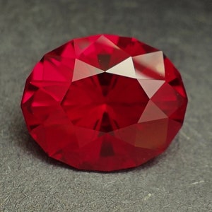 4.0 Ct Lab grown ruby precision cut oval loose gemstone