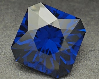 4.5 Ct Lab grown blue spinel precision cut square brilliant loose gemstone