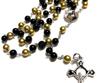 Hand-crafted Purdue Boilermakers fan rosary!