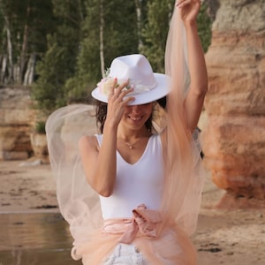 Bride to be hat, White fedora fat, Bachelorette party