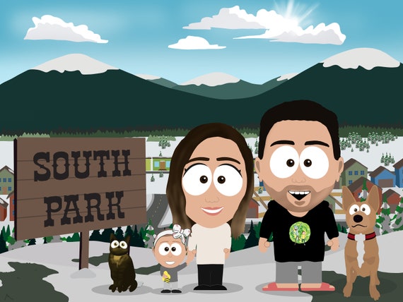 Retrato de pareja de South Park Programa de televisión de - Etsy España Retrato de pareja de South Park Programa de televisión de - Etsy España