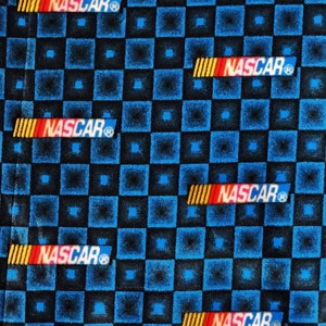 NASCAR Blue and Black Checks fleece tie blanket