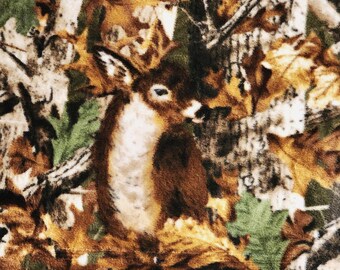 Realtree  Camo Deer in the Forest fleece tie blanket