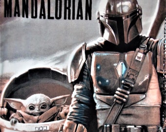 The Mandalorian and Grogu fleece tie blanket
