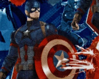 Captain America fleece tie blanket