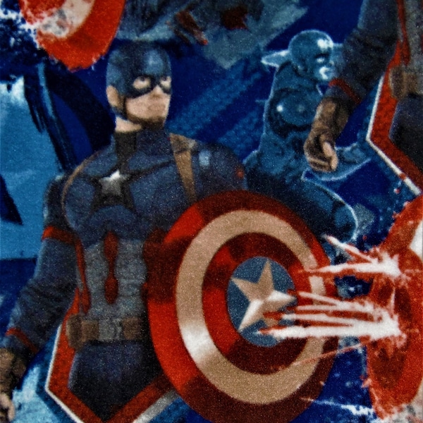 Captain America fleece tie blanket