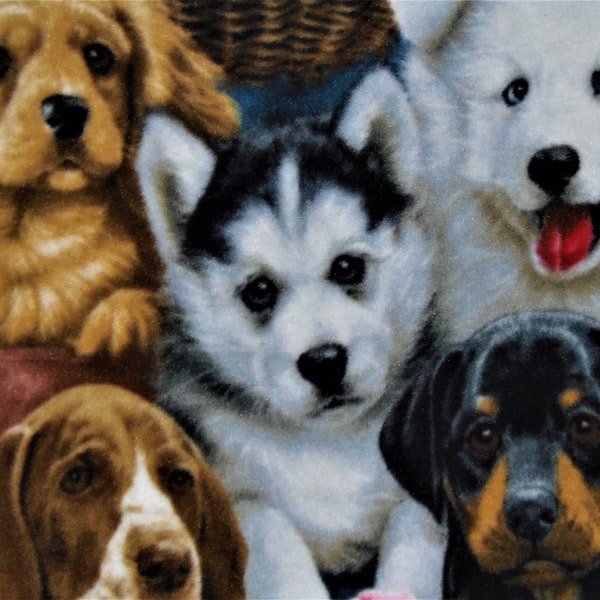 Breeds of Dogs fleece tie blanket
