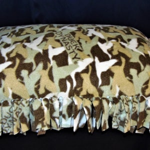 Duck Dynasty fleece tie pillow