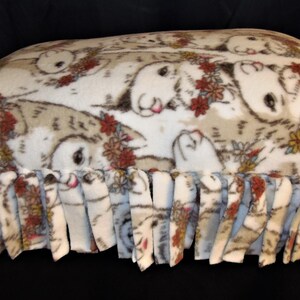 Fancy Llamas fleece tie pillow