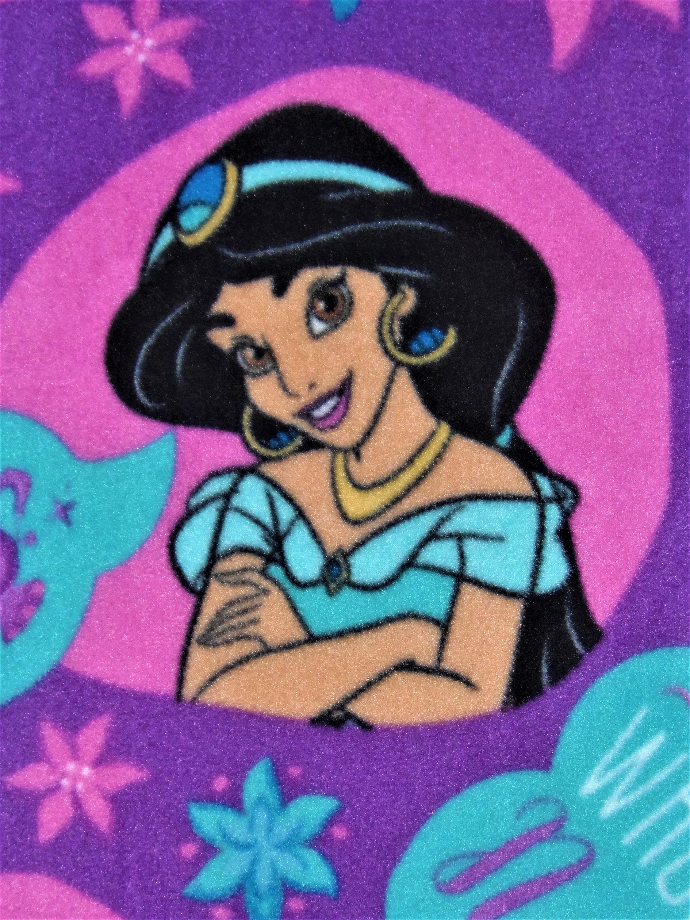 PRINCESS JASMINE MULAN TIANA DISNEY ORIGINAL LICENSED BLANKET WITH SHE ...