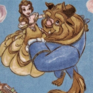 Beauty and the Beast Regular fleece tie blanket