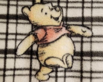 Watercolor Winnie the Pooh Large fleece tie blanket