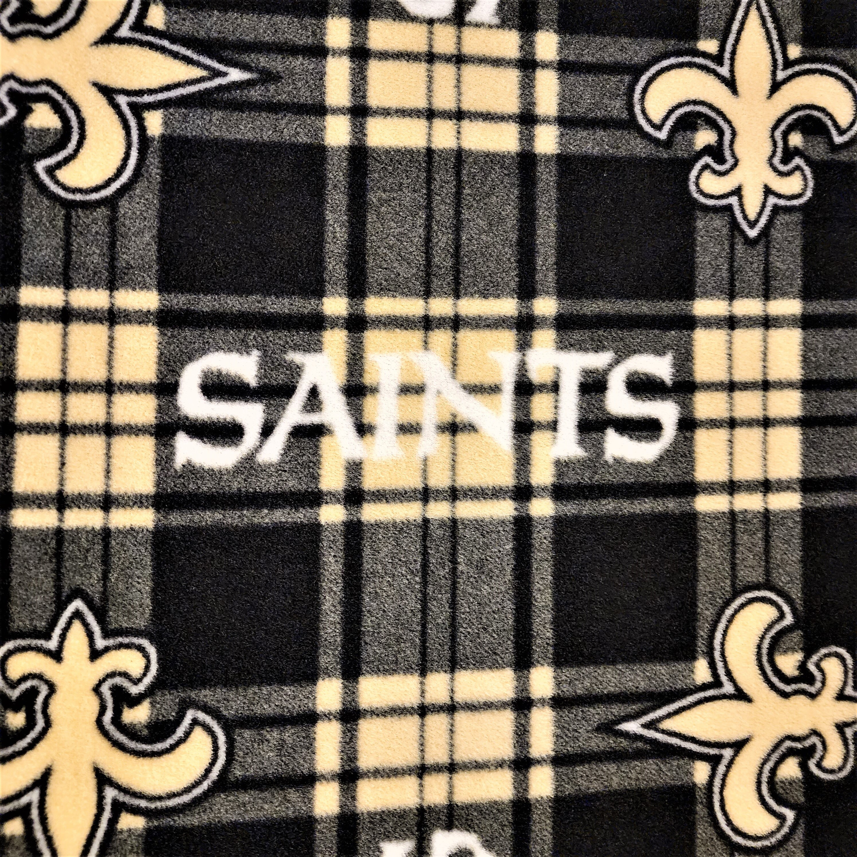 NFL New Orleans Saints Repeat Tonal Logo Flannel Fleece Blanket