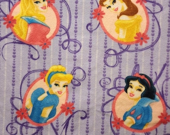 Princess Aurora, Cinderella, Belle, and Snow White fleece tie blankets