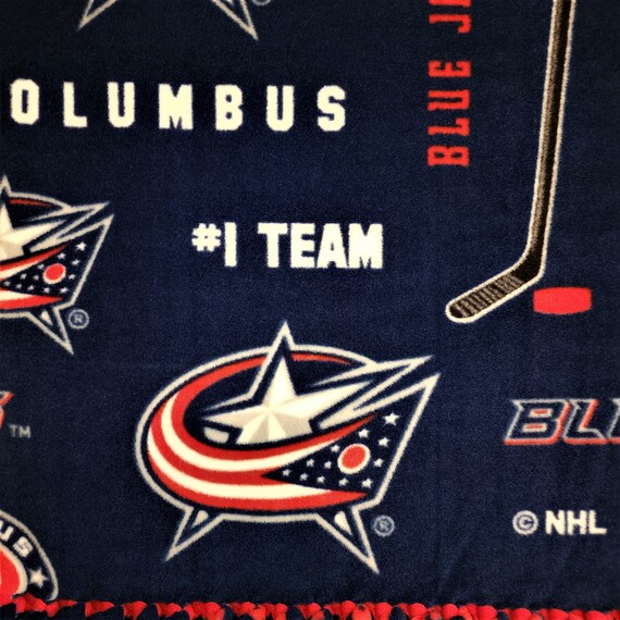 Columbus Blue Jackets Hockey Team Fleece Tie Blanket Etsy