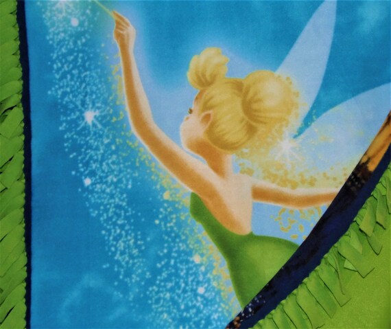 Tinkerbell Thomas Kinkade Fleece Tie Blanket Etsy Canada