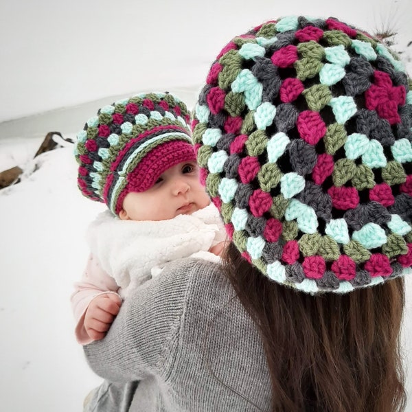 Grand-mère moderne Slouchy & Beret CROCHET PATTERN