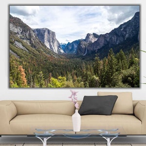 Berg-Wand-Kunst | Yosemite-Nationalpark, Yosemite Landschaft, Nationalpark Druck, Bäume Druck, Landschaft Dekor, Landschaft Druck
