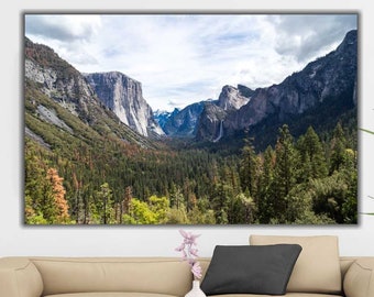 Berg-Wand-Kunst | Yosemite-Nationalpark, Yosemite Landschaft, Nationalpark Druck, Bäume Druck, Landschaft Dekor, Landschaft Druck