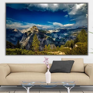 Berg Wand Kunst | Yosemite-Nationalpark, Yosemite-Landschaft, Nationalpark-Druck, Bäume, Landschaftsdekor, Landschaftsdruck