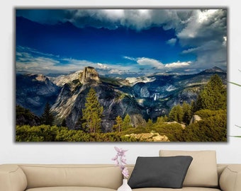 Berge Wandkunst | Yosemite Nationalpark, Yosemite Landschaft, Nationalpark Druck, Bäume Druck, Landschaftsdekor, Landschaftsdruck