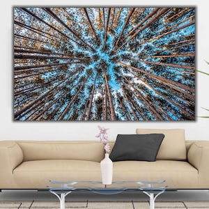 Forest Canvas Print | Forest Print, Trees Wall Art, Forest Wall Art,Trees Large Wall Decor,Nature Wall Art,Trees Art Print,Modern Home Decor