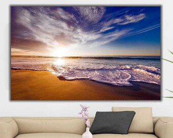Ocean Wave Canvas Print: Coastal Beach Wall Art