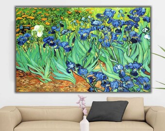 Van Gogh Irises Canvas Art: Reproduction Flower Wall Decor