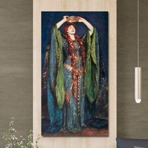 Ellen Terry as Lady Macbeth Canvas Art Print: Theatrical Home Decor