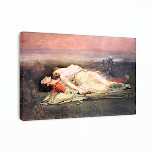 Tristan and Iseult Canvas Print: Rogelio de Egusquiza Romance Wall Art
