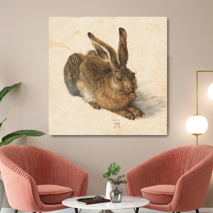 Young Hare - Albrecht Durer Canvas Art, Animal Canvas, Albrecht Durer Wall Art, Rabbit Print, Animal Wall Art, Reproduction Canvas Print