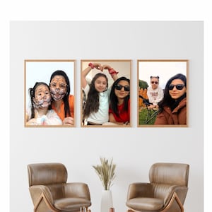 Pôsteres personalizados, conjunto de 3 pôsteres personalizados, impressão de pôster personalizada, converta sua imagem em pôster, foto em impressão, decoração de parede personalizada