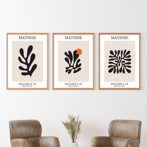 Henri Matisse Set Of 3 Prints - Matisse Berggruen Cie Print,Papiers Decoupes,Matisse Poster,Matisse Wall Art,Matisse Print,Exhibition Poster