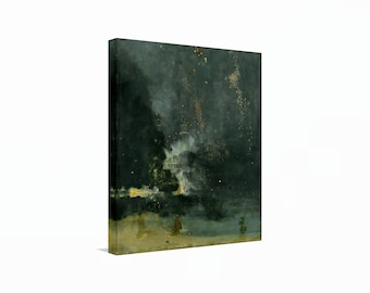 Spadająca rakieta autorstwa Jamesa McNeilla Whistlera, obraz na płótnie, wydruk nocny, sztuka ścienna giclee