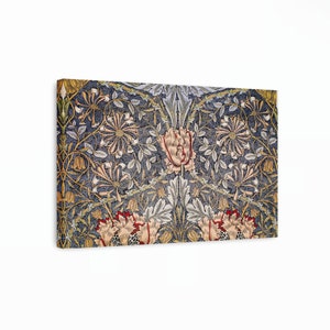 William Morris - Tela stampata in lino con caprifoglio, Art Nouveau, Tela di William Morris, Motivo famoso, Riproduzione su tela per arredamento