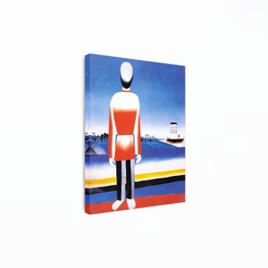 Kazimir Malevich - Man in a suprematic landscape Canvas Art, Malevich Wall Art, Portrait Art, Reproduction Canvas Home Decor, Ready To Hang!