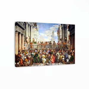 Paolo Veronese - The Wedding at Cana Canvas Art, Religious Wall Art, Renaissance Art Print, Jesus Christ, Reproduction Canvas Home Decor
