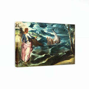 Jacobo Tintoretto - Christ at the Sea of Galilee Canvas Art, Jesus Christ Canvas, Religious Wall Art, Reproduction Canvas Art, Ready To Hang