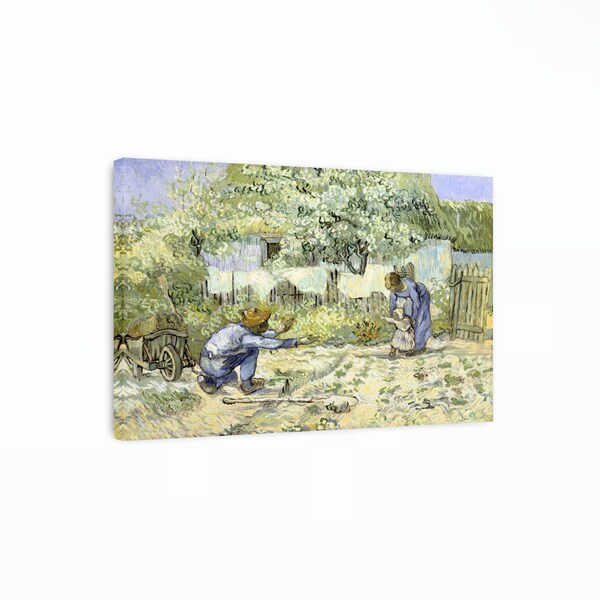 Van Gogh - Erste Schritte nach Hirse Leinwandkunst, Landschaftskunst, Impressionismus, Van Gogh Druck, Reproduktion Leinwandkunst, Bauernhausdekor