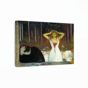 Edvard Munch - Ashes - Expressionism Reproduction Canvas Art, Ready To Hang!