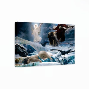 Ahasuerus at the End of the World - Adolf Hirémy-Hirschl Canvas Art, Religious Wall Art, Reproduction Canvas Home Decor, READY TO HANG!