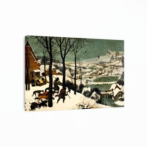 Pieter Bruegel - Hunters in the Snow (Winter) Canvas Art, Northern Renaissance, Landscape Wall Art, Reproduction Canvas Print, Ready To Hang