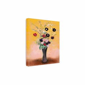 Odilon Redon Flowers in Vase Canvas Wall Art, Still Life Print, Ready To Hang!