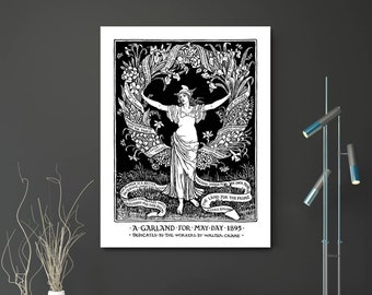 Walter Crane 'A Garland for May Day' Canvas Print - Ready to Hang