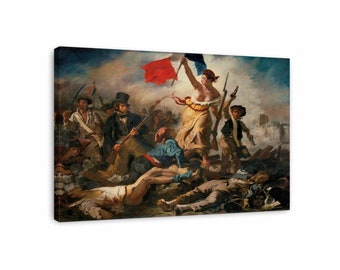 民衆を導く自由の女神の版画：ドラクロワによるフランス革命の芸術