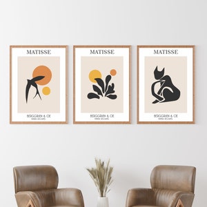 Henri Matisse Set Of 3 Prints - Matisse Poster,Papiers Decoupes, Famaous Painting, Matisse Wall Art, Matisse Print, Exhibition Museum Poster